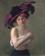 Felix Vallotton The Purple Hat France oil painting artist